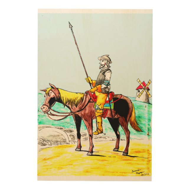 Quixote Wood Wall Art (Front)