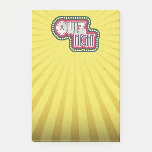 Quiz Night Trivia Party Post_it Notes