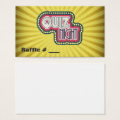 Quiz Night Trivia Party Raffle Ticket (Front & Back)