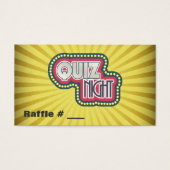 Quiz Night Trivia Party Raffle Ticket (Front)