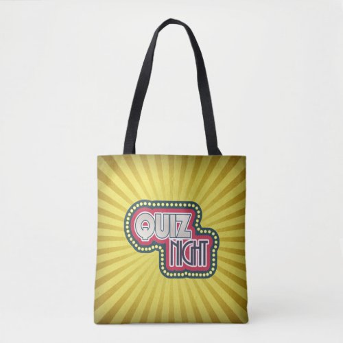 Quiz Night Trivia Party Tote Bag