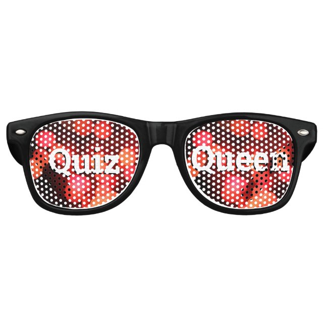 QUIZ QUEEN retro Shades / Fun Party Sunglasses (Front)