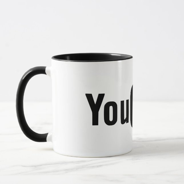 Qulity Black Youtube Mug  (Left)