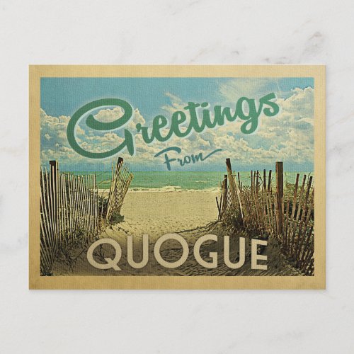 Quogue Postcard Beach Vintage Travel Postcard