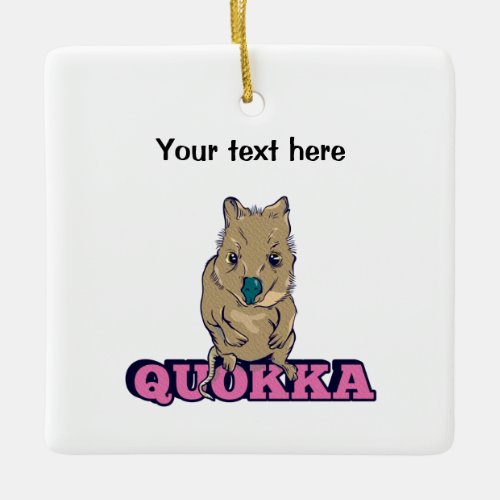 QUOKKA ALONE CERAMIC ORNAMENT