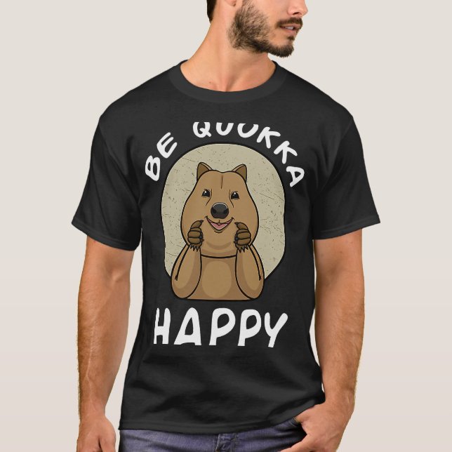 Quokka Animal Australian Zoologist Zookeeper Wildl T-Shirt (Front)