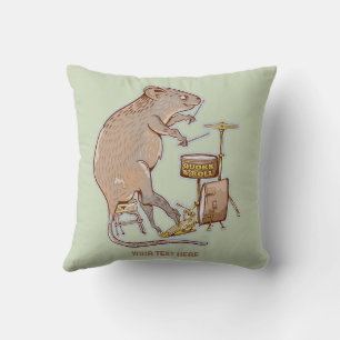 Quokka Australian Animal Drummer Throw Pillow