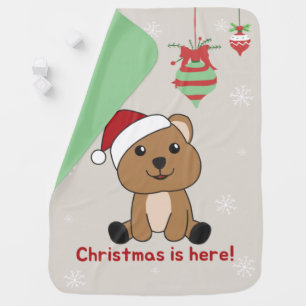 Quokka Christmas Snow Winter Animals Quokkas Baby Blanket