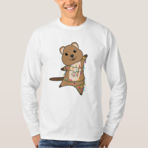Quokka Christmas Snow Winter Animals Quokkas T-Shirt