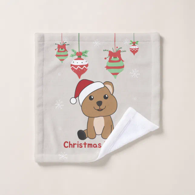 Quokka Llama Christmas Snow Winter Animals Wash Cl Wash Cloth