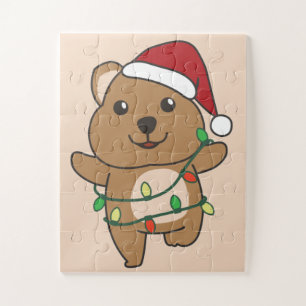 Quokka Christmas Winter Animals Quokkas Jigsaw Puz Puzzle