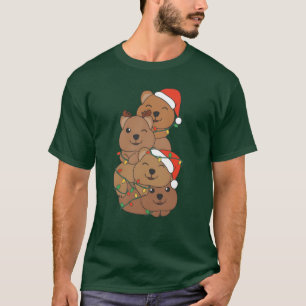 Quokka Christmasree Christmas Animals Quokkas frie T-Shirt