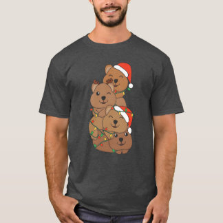 Quokka Christmasree Christmas Animals Quokkas frie T-Shirt