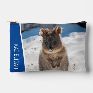 Quokka Cute Animal on the Beach Australia Blue