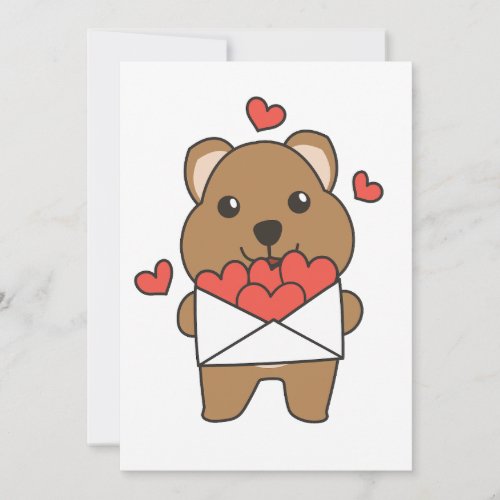 Quokka For Valentines Day Cute Animals Heart Holiday Card