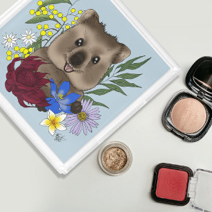 Quokka Happy Australia Floral Blue Acrylic Tray