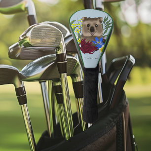Quokka Happy Australia Floral Blue Golf Head Cover
