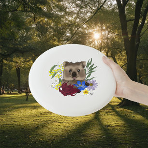 Quokka Happy Australia Floral Blue Wham-O Frisbee