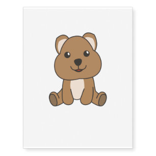 Quokka Happy Cute Animal For Kids Temporary Tattoos