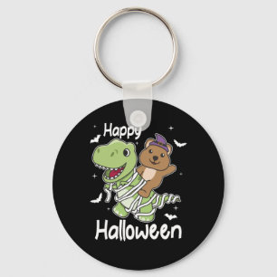 Quokka Happy Halloween T-rex Mummy Costume Keychain
