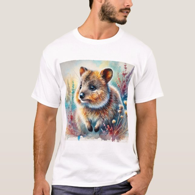 Quokka in a Vibrant Dreamscape 210824AREF143 - Wat T-Shirt (Front)