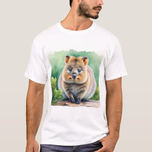 Quokka in the Wild REF6 _ Watercolor T_Shirt