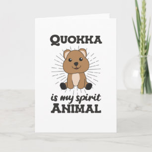 Quokka Is My Spirit Animal - Cute Quokkas Vintage Card