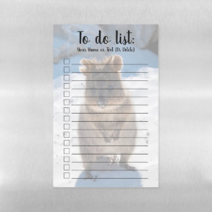 Quokka on Beach Australia To Do List Cute Photo Magnetic Dry Erase Sheet