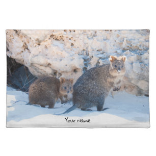 Quokka on the Beach, Australia Cloth Placemat
