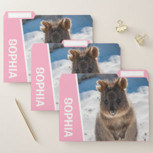 Quokka on the Beach Australia Cute Animal Photo File Folder