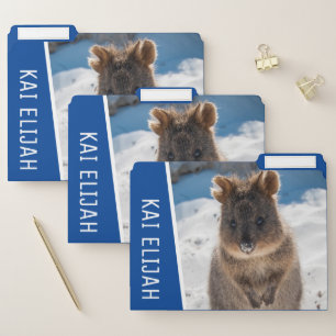 Quokka on the Beach Australia Cute Animal Photo File Folder