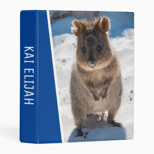 Quokka on the Beach Australia Cute Animal Photo Mini Binder