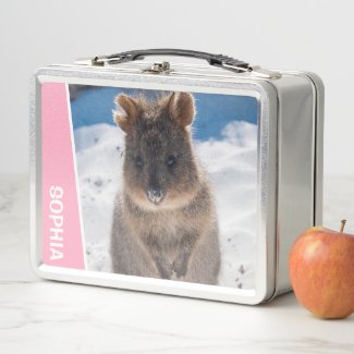 Quokka on the Beach Australia, Pink Accent Girls