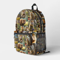 Quokka Photo Collage, Full Print Backpack