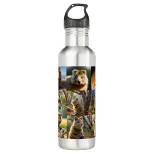 Quokka Photo Collage, Stainless Steel Water Bottle