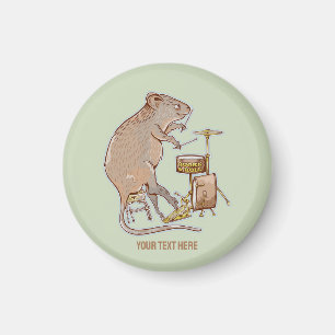 Quokka Playing Drums Magnet