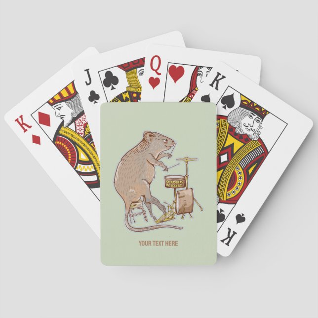 Quokka Playing Drums Poker Cards (Back)
