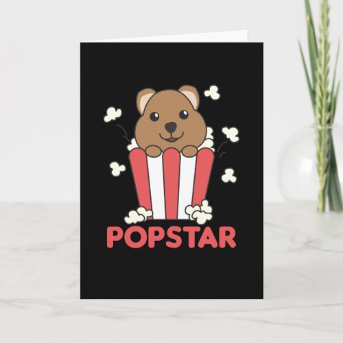 Quokka Popcorn Time Funny Animals In Fast Food Card