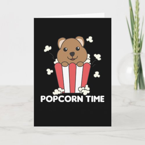 Quokka Popcorn Time Funny Animals In Fast Food Card