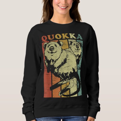 Quokka T_Shirt Kangaroo Australia Outback Retro Sweatshirt