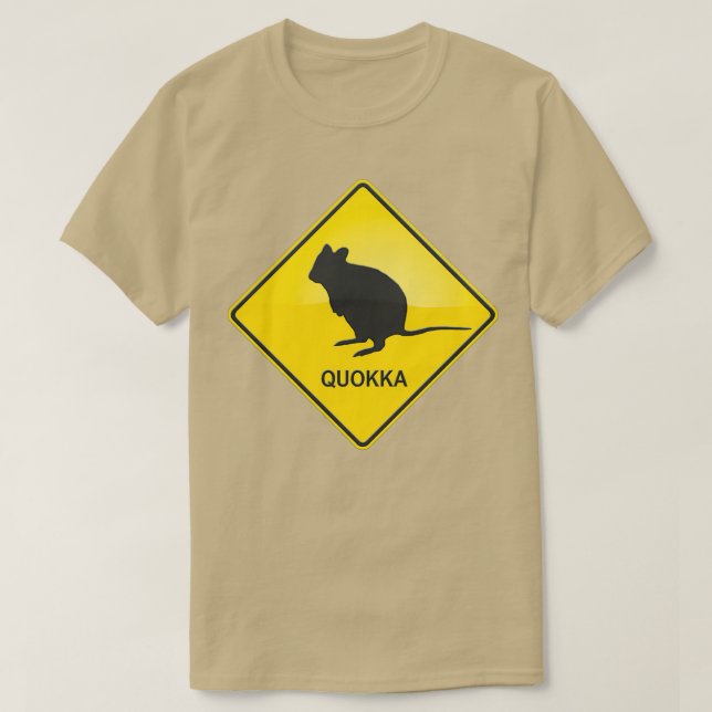 Quokka Warning Sign T-Shirt (Design Front)