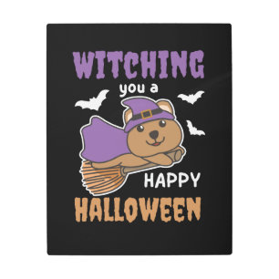 Quokka Witch Witches Witching You A Happy Metal Print