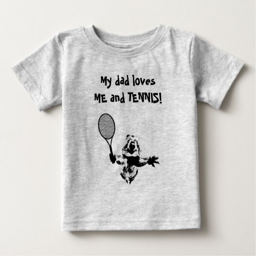 Quokka with Tennis Racquet and Text Baby T_Shirt