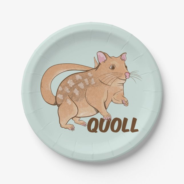 Quoll Australian Marsupial  Paper Plates (Front)