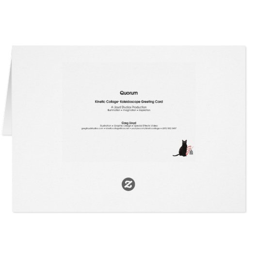 Quorum Kaleidoscope Greeting Card (Back Horizontal)