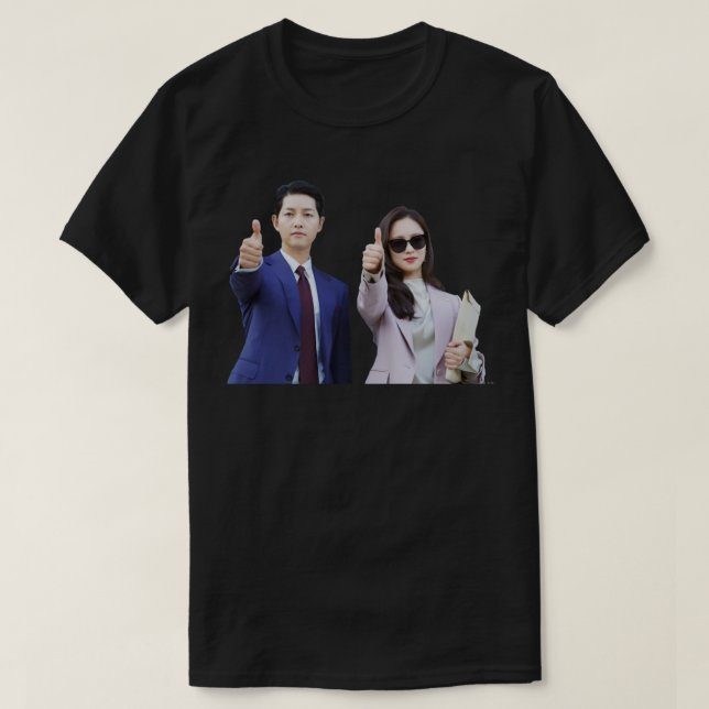 "Vincenzo" Sticker T-Shirt (Design Front)