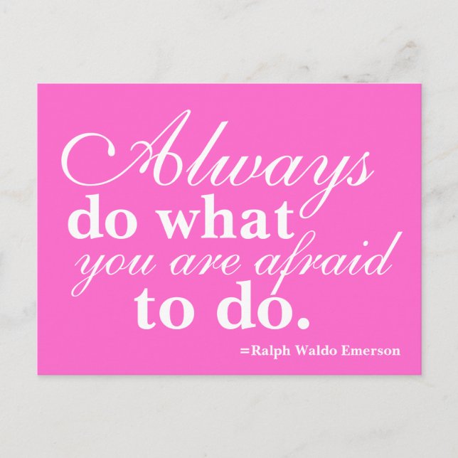 Quotable - Do What You Fear Most - Post Card (Front)