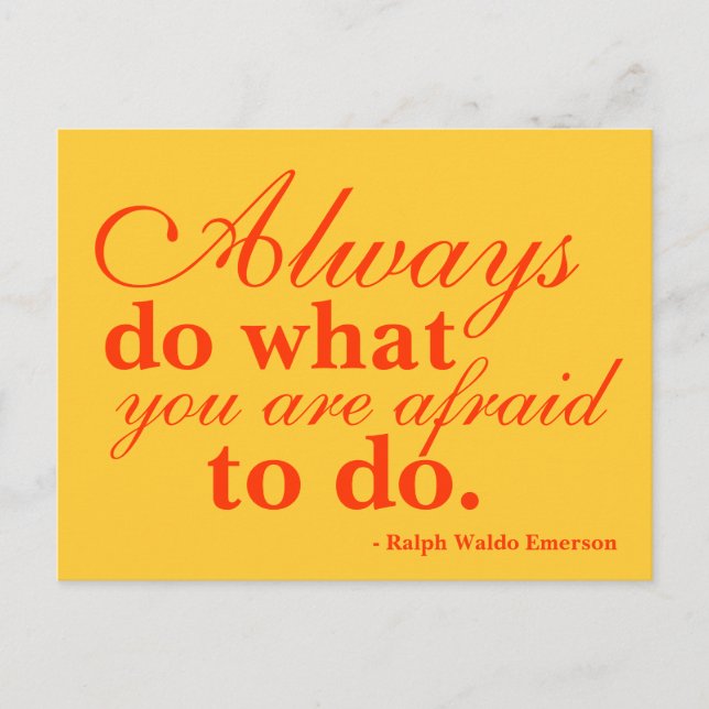 Quotable - Do What You Fear Most - Post Card (Front)