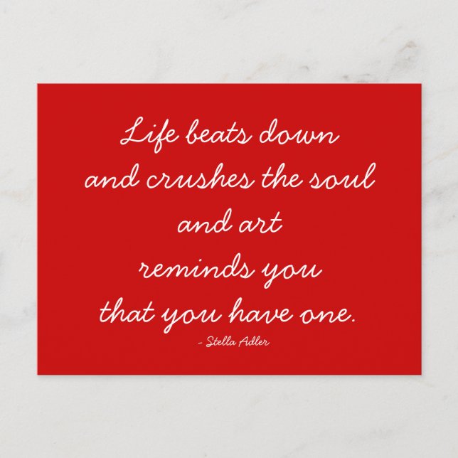 Quotable Postcard - Art and Soul (Front)