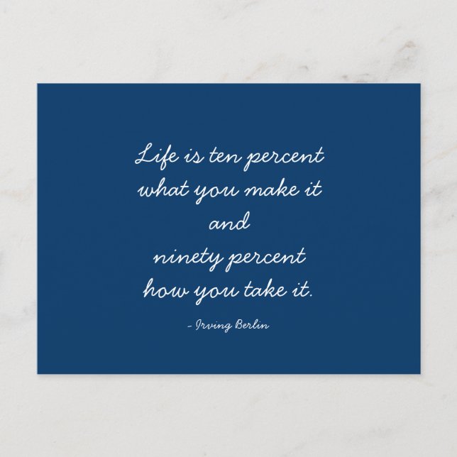 Quotable Quotes - Advice and Observations - Life Postcard (Front)